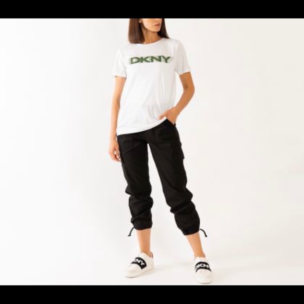 DKNY Jeans Cargo Black Women Trousers Pants Size 33 NWT